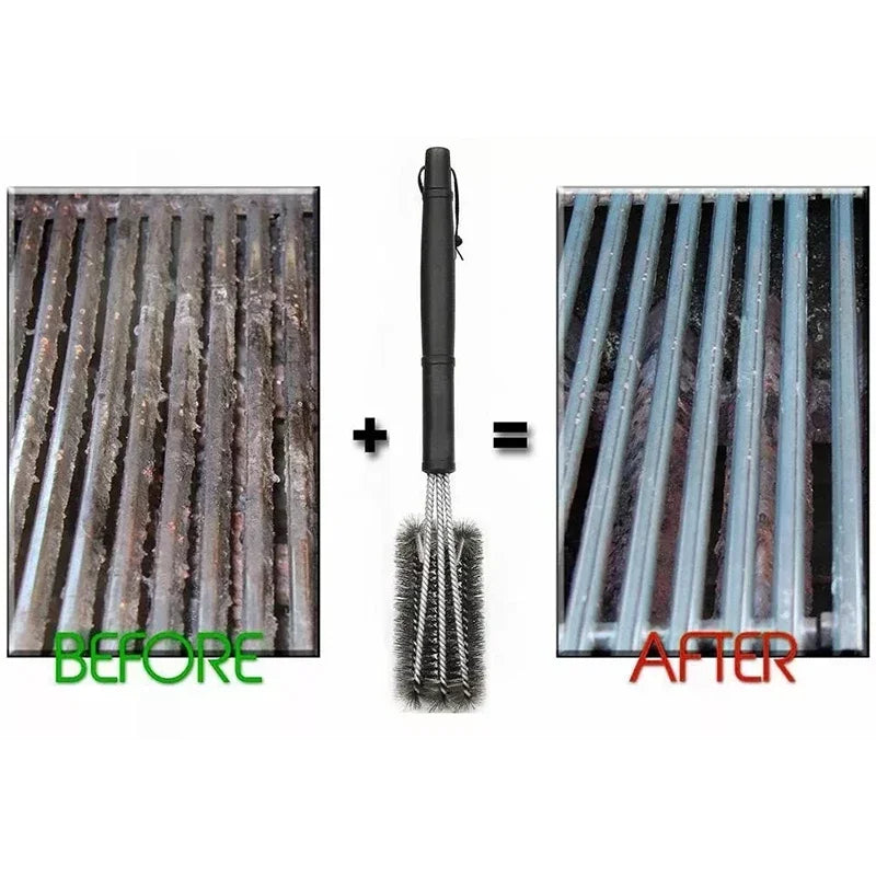 Barbecue Grill BBQ Brush Clean Tool Grill Accessories Stainless Steel