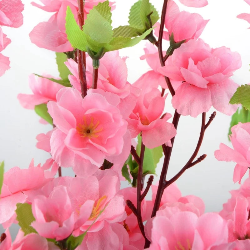 Artificial Sakura Flowers Bouquet Silk Fake Flowers for Home Room