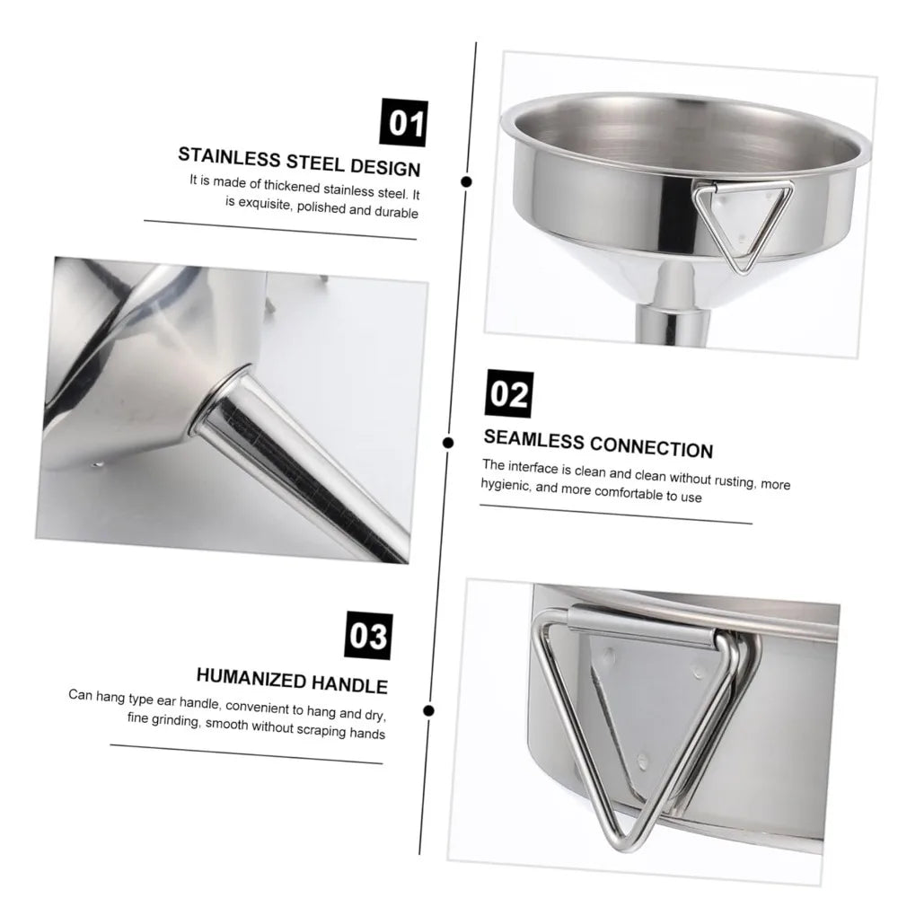 Kitchen Accessories Metal Cooking Oil Funnel Wide Mouth Suitable for