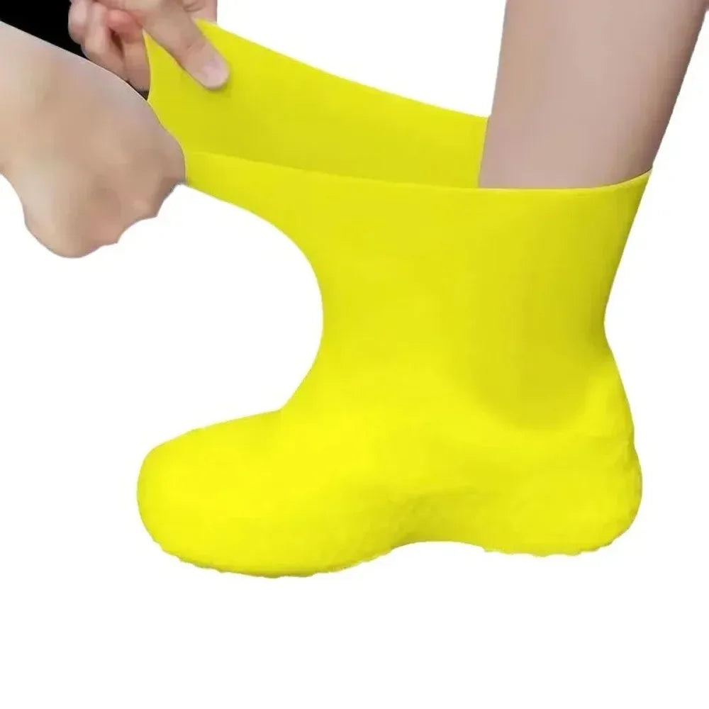 1 Pair latex WaterProof Shoe Covers Lip-resistant Rubber Rain Boot