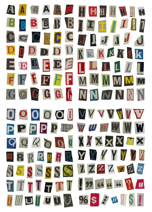 Korea Ins English Alphabet Number Symbol Label Sticker DIY