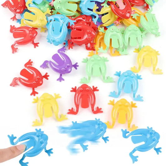 30-100Pcs Jumping Frog Bounce Fidget Toys For Kids Novelty Assorted