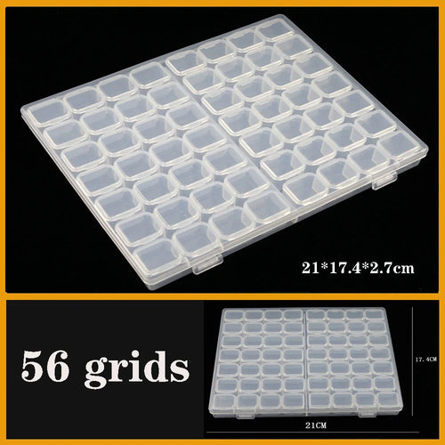 Transparent Plastic box Screw Compartment Box Jewelry Earring Display