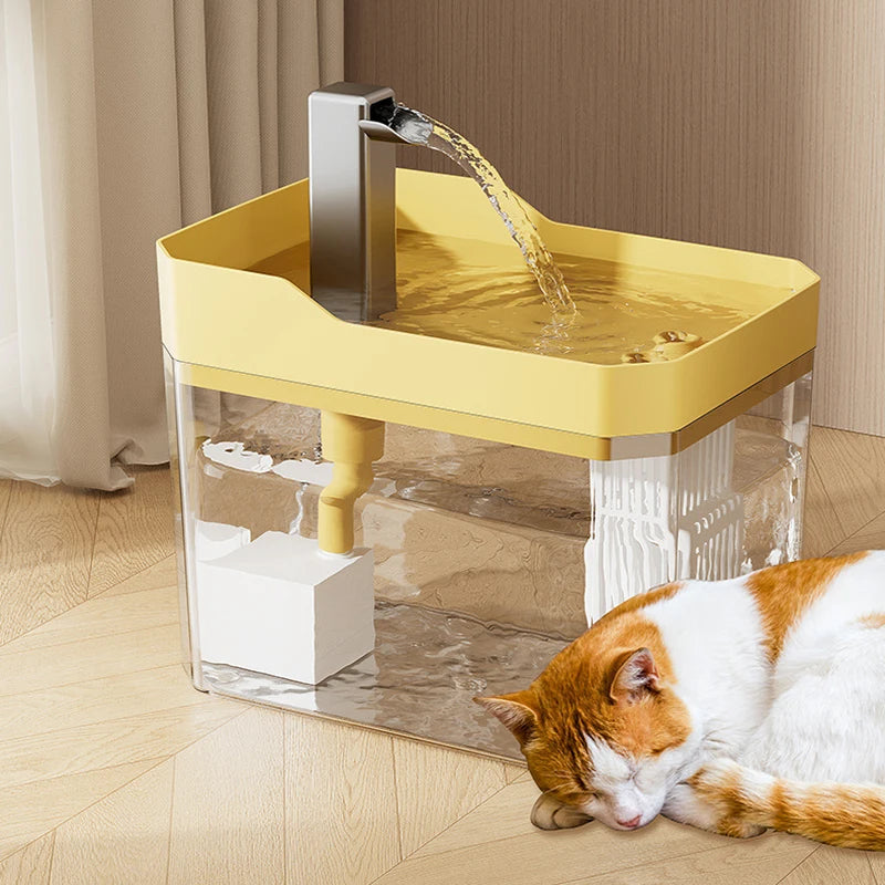 Transparent cat water dispenser plug-in automatic water drinker