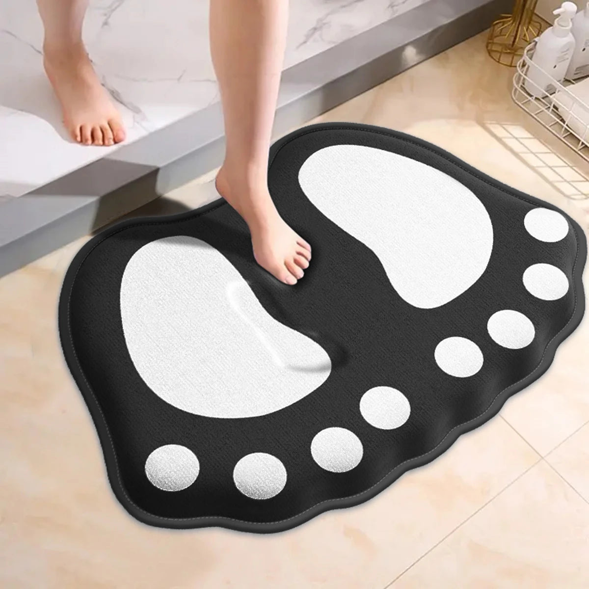 Bath mat anti slip bathroom mat claw pattern bathroom carpet absorbent