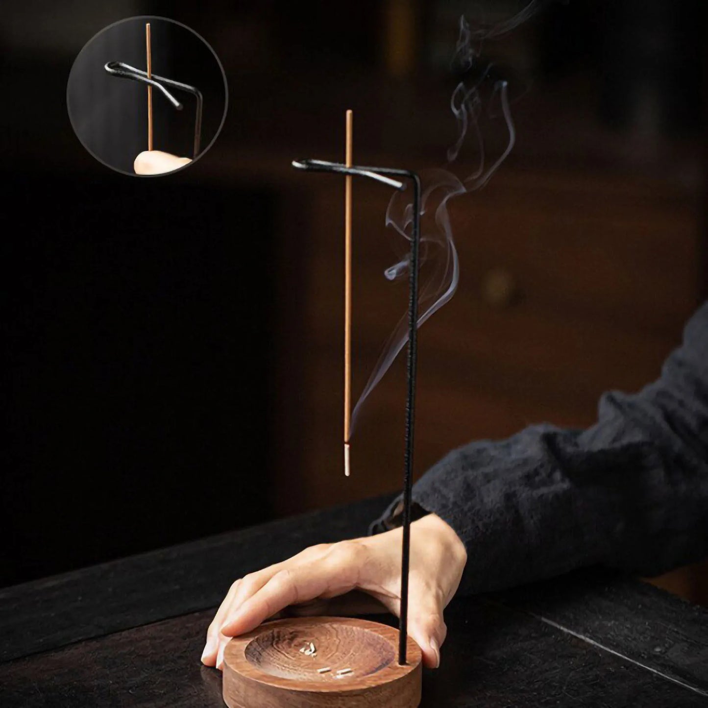 Insence Burner Upside Down Incense Burner Incense Stick Holder Wooden