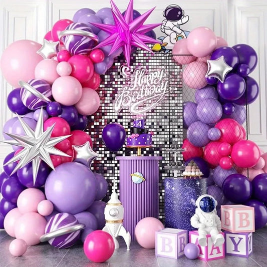 113PCS Explosive Star Balloon Garland Arch Set Wedding Birthday Party