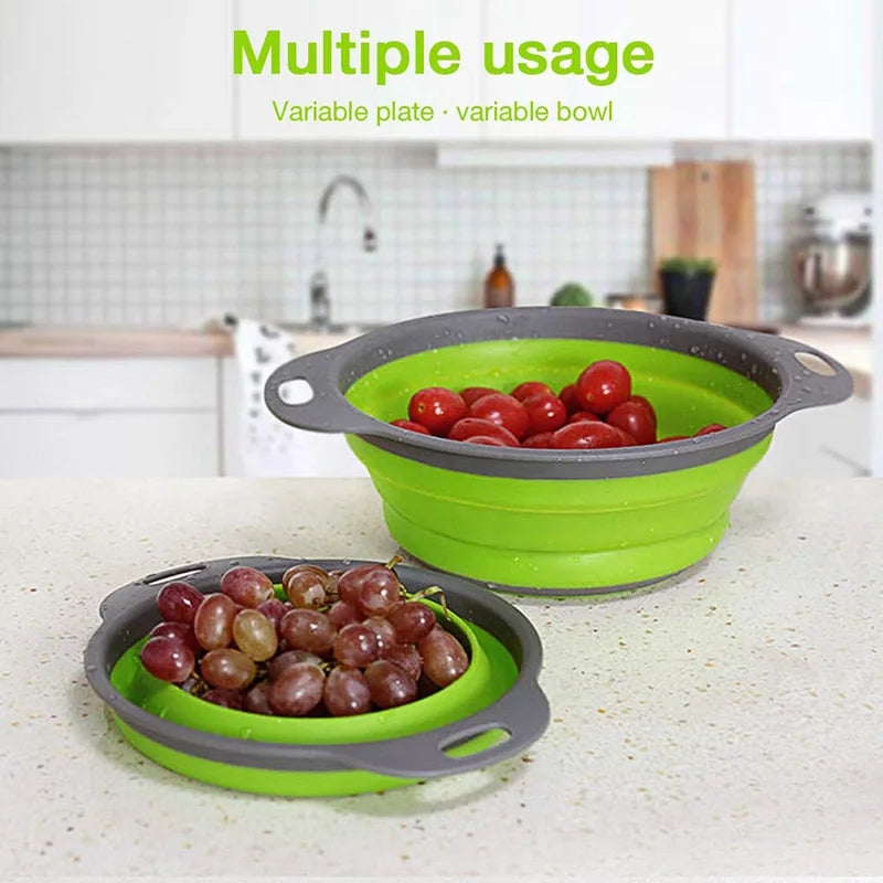 Silicone vegetable and fruit cleaning and drainage basket  cleaning
