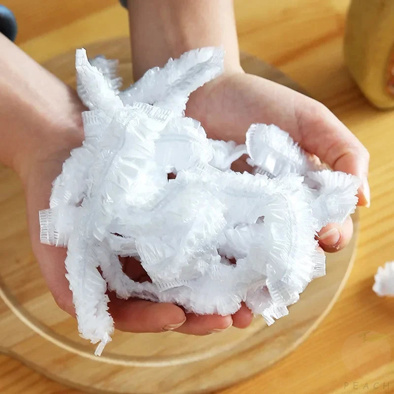 100pcs Disposable Fresh-keeping Cover, Plastic Food Storage Covers,