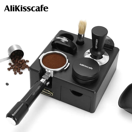 AliKisscafe Coffee Tamping Station Portafialter Holder 51mm 54mm 57
