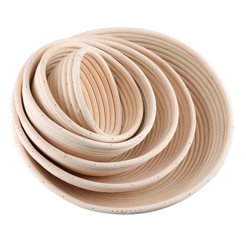 UPORS Rattan Bread Proofing Basket Natural Oval Rattan Wicker Dough