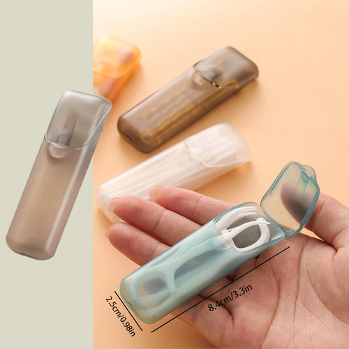 Portable Plastic Toothpick Case - Clear Toothpick Holder for Outdoor