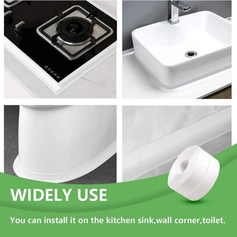 1pc Bathroom Waterproof Wall Stickers Sealing Tapes PVC Adhesive