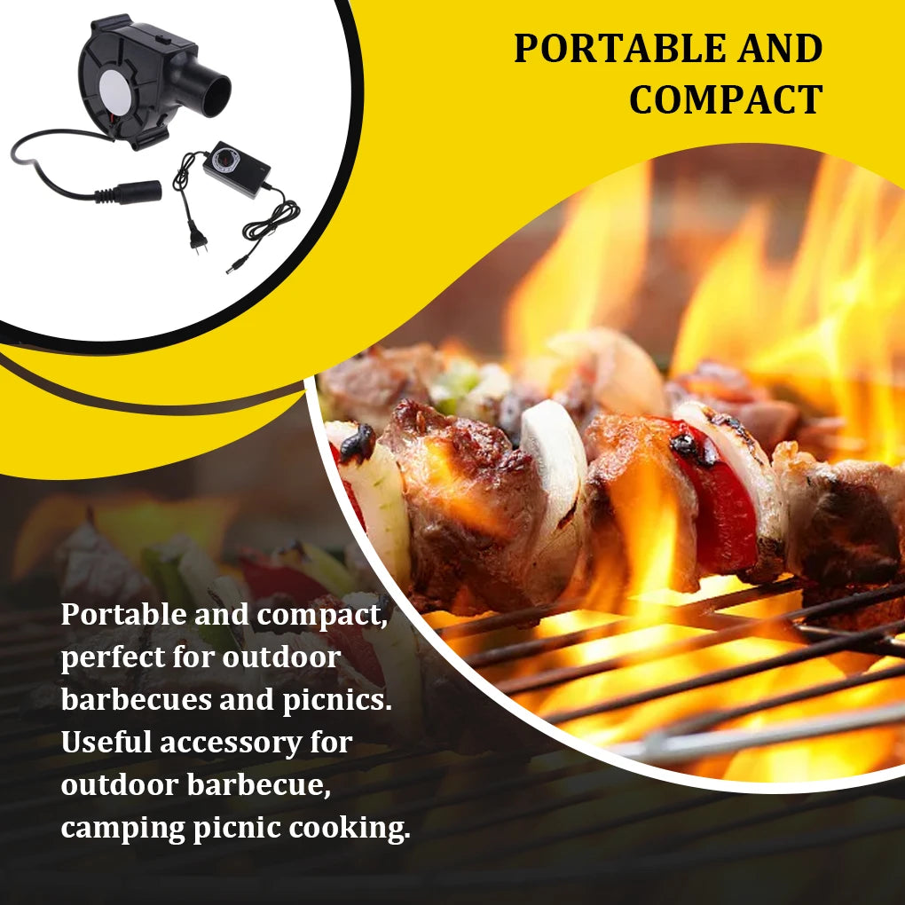 220V BBQ Fan Small Blast Engine with Air Collecting Adjustable Speed