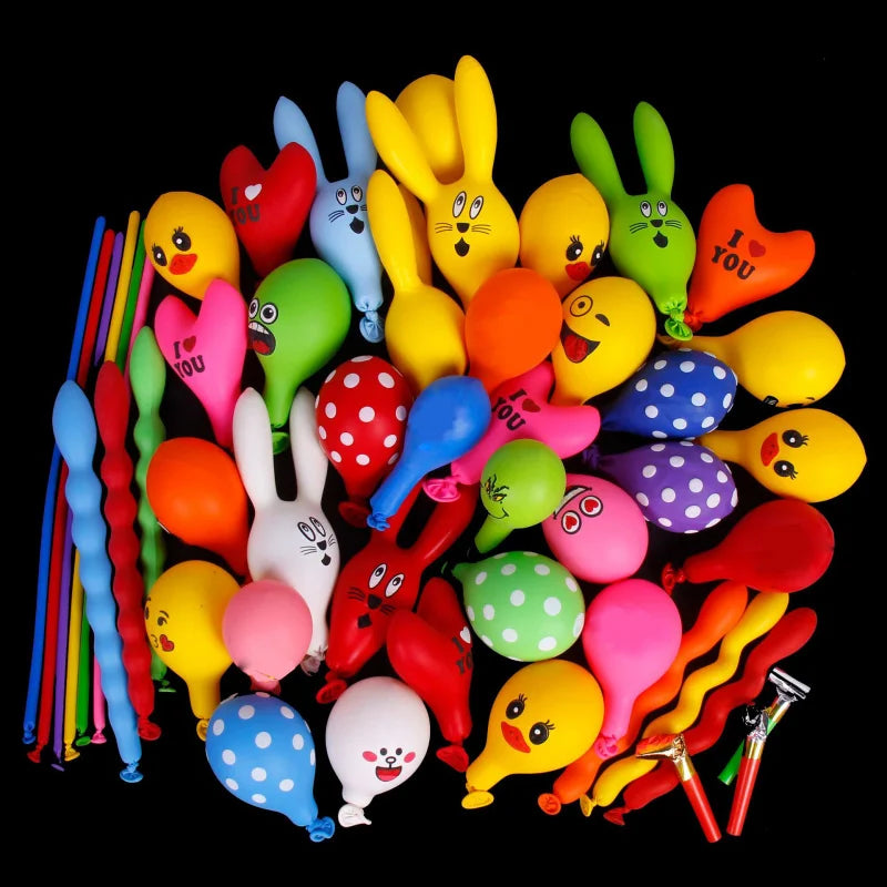 50/100 PcsNo gas pump provided Cartoon Balloons Decoration Helium