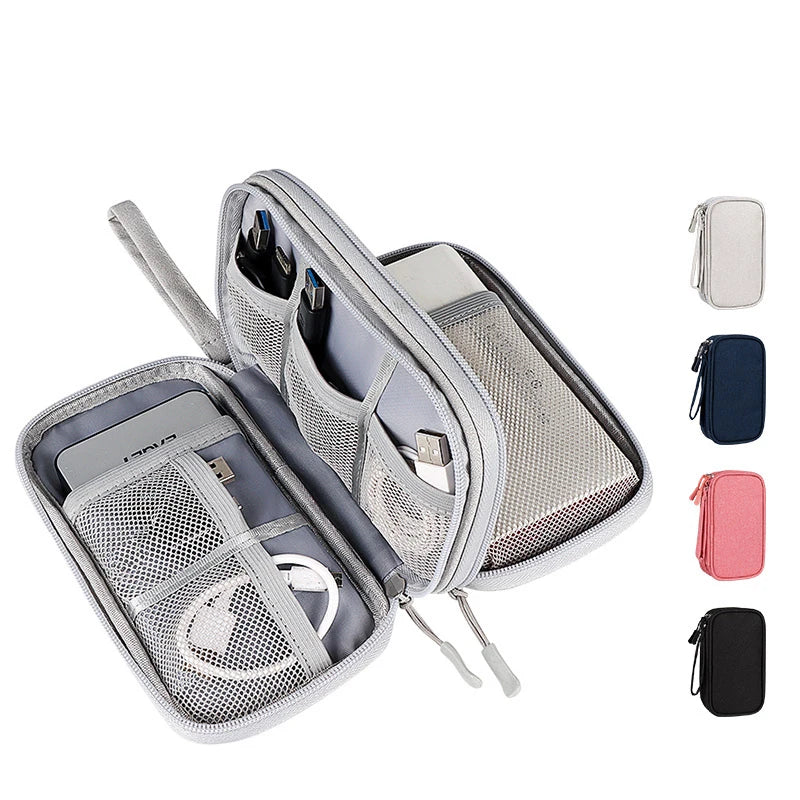 Data Cable Storage Bag Waterproof Travel Organizer Bag Portable Carry