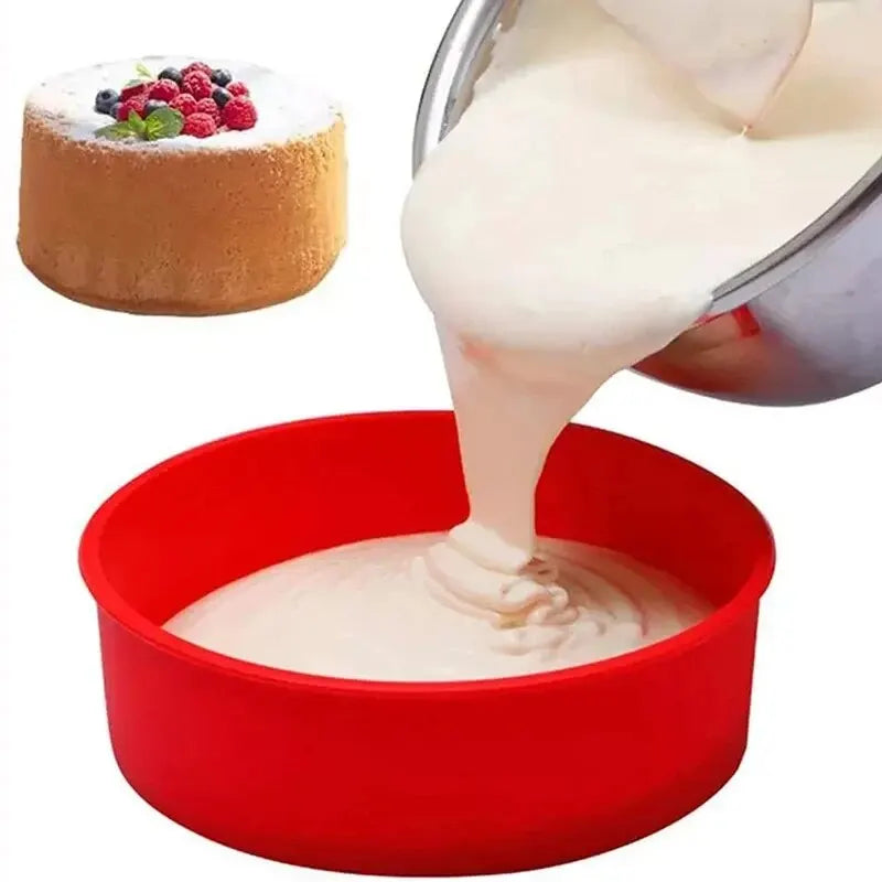4/6/8inch Silicone Cake Mold Tray Pans Round Baking Mold Kitchen