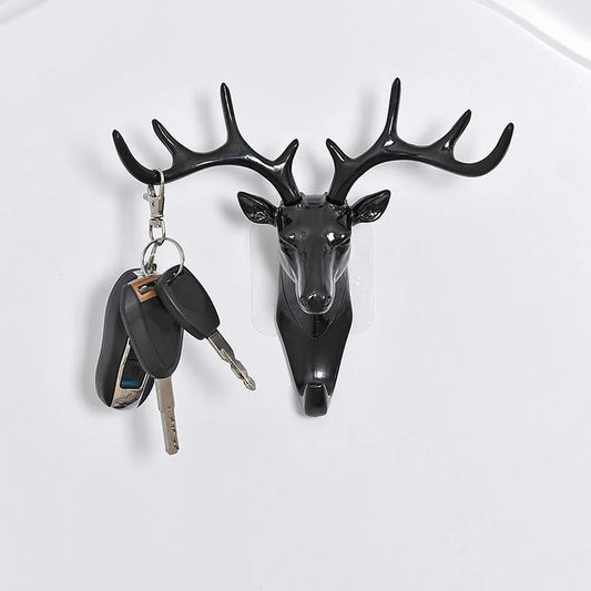 Deer Horns Hanger Rack for Wall Decoration - Vintage, with Hooks for