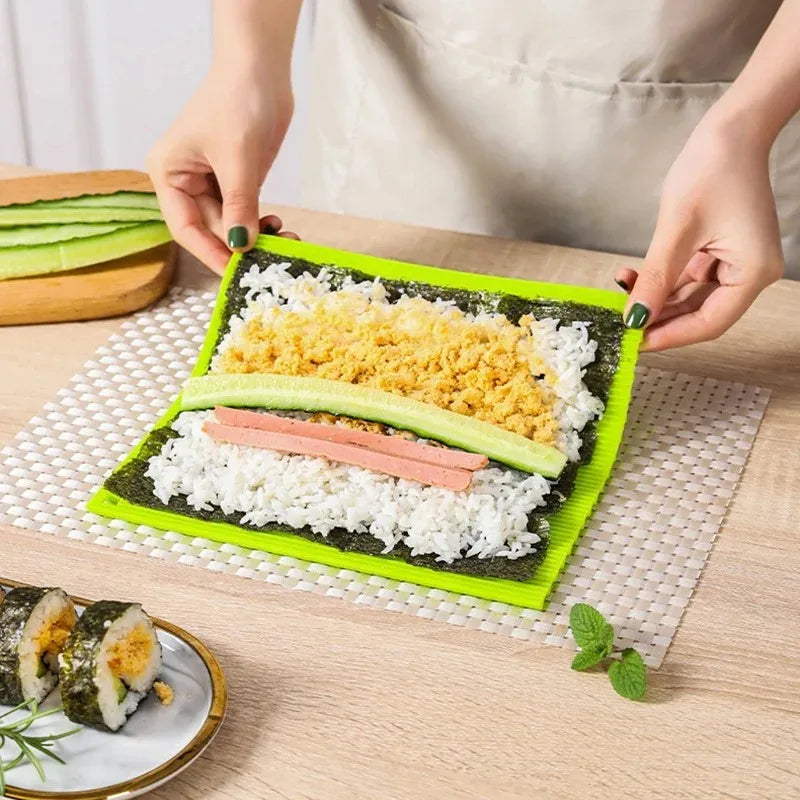 Silicone Hand Roll Sushi Rolling Curtain Bamboo Imitation Japanese