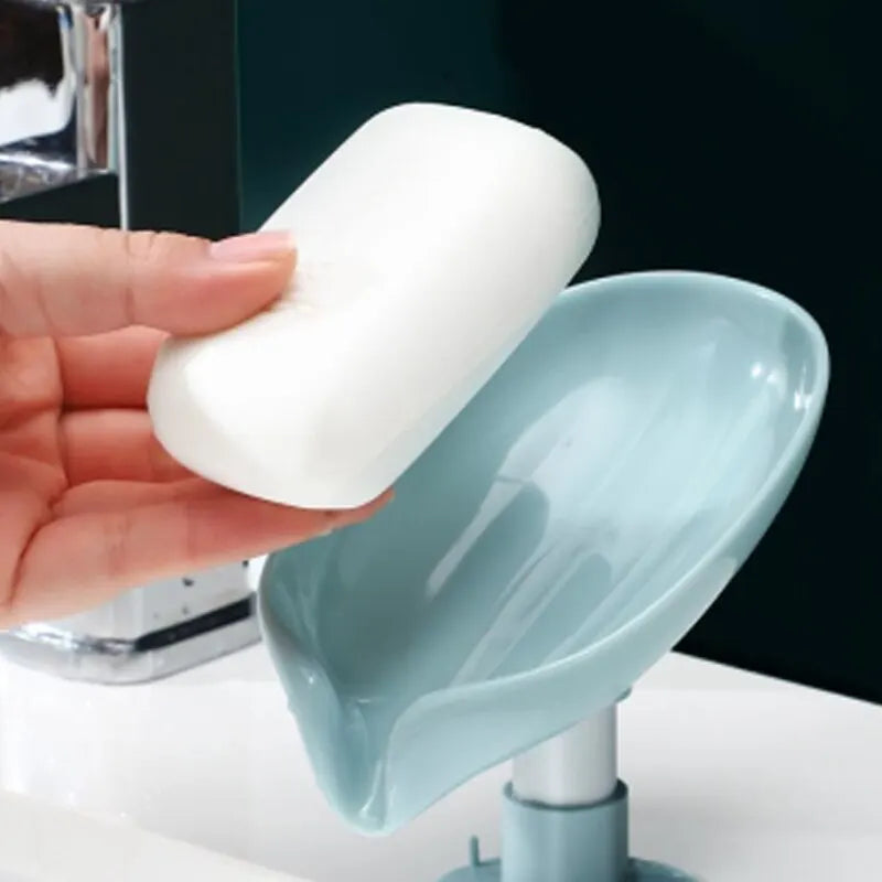 2pcs Soap Box Creative Draining Soap Storage Rack Punch Free Suction