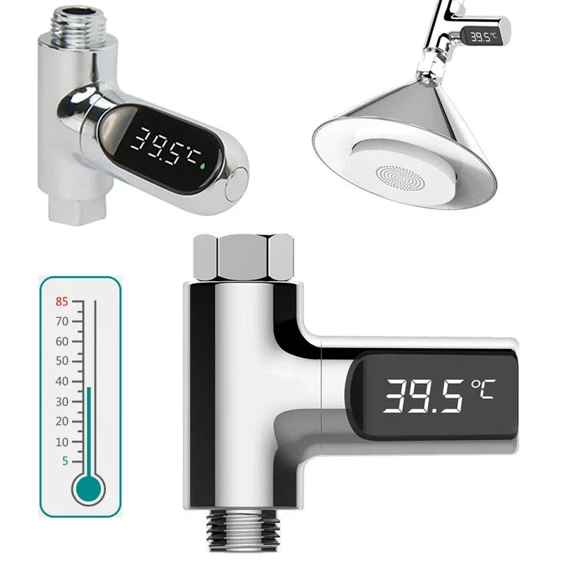 LED Display Home Water Shower Thermometer 5 To 85 Degrees Celsius