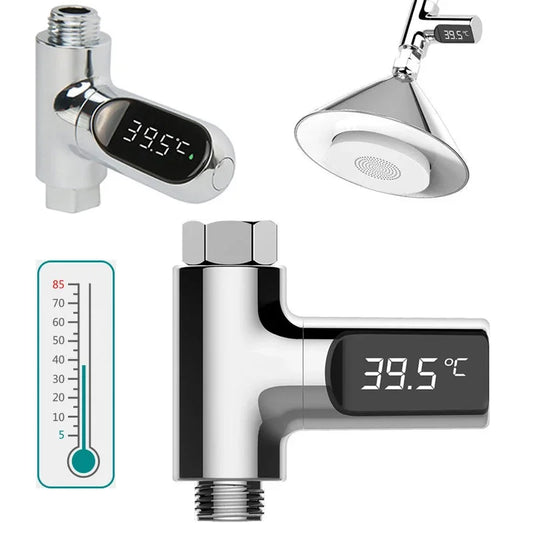 LED Display Home Water Shower Thermometer 5 To 85 Degrees Celsius