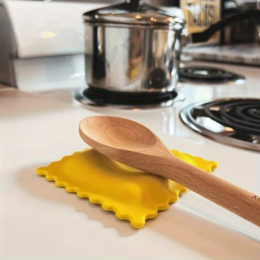 1pc Cartoon Biscuit-Shaped Soup Spoon Rest - Heat Insulating and