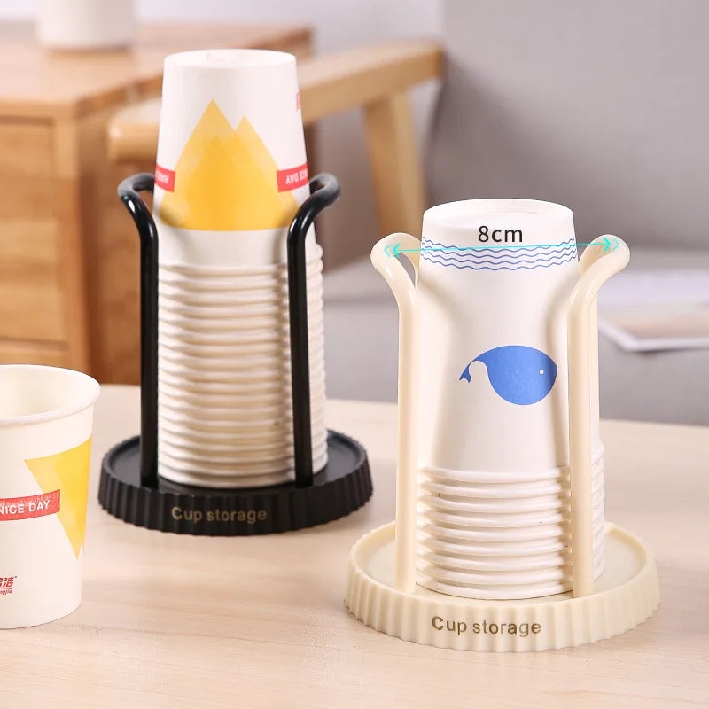 Household Disposable Paper Cup Holder, Desktop Paper Cup Storage Rack,