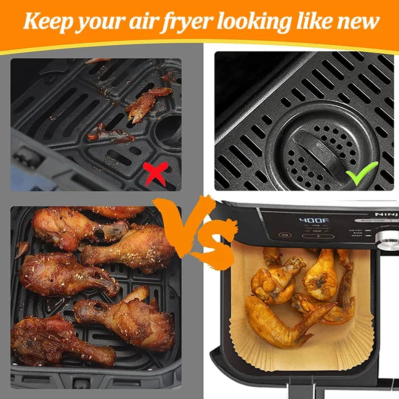 Disposable Air Fryer Paper Non-Stick Kitchen Baking Airfryer Mat