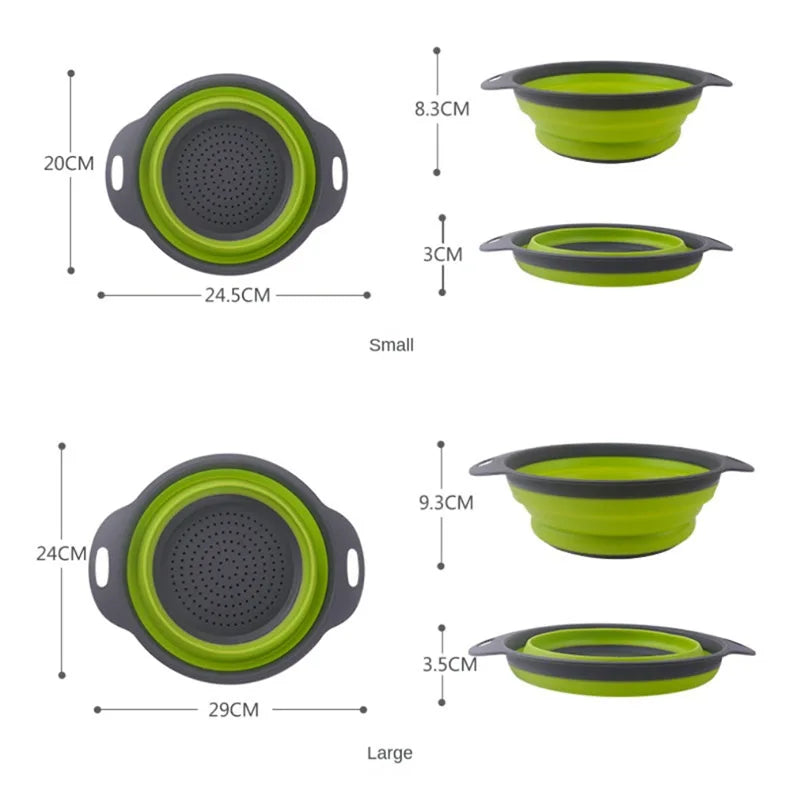 Silicone vegetable and fruit cleaning and drainage basket  cleaning