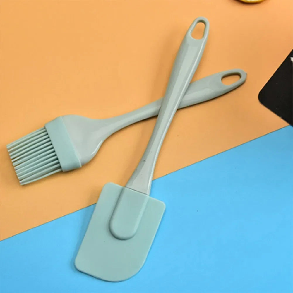 3Pcs Cream Scraper DIY Bread Cake Butter Spatula Mixer Oil Brush