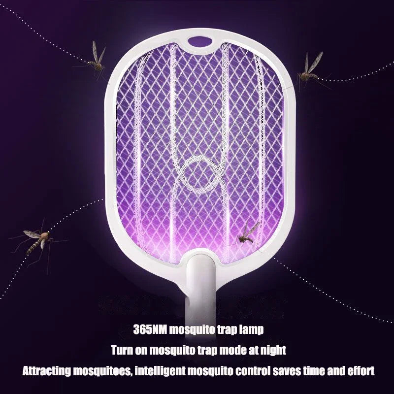 Upgraded 3000V Mosquito Swatter with TYPE-C Charging, 3 in 1 Electric