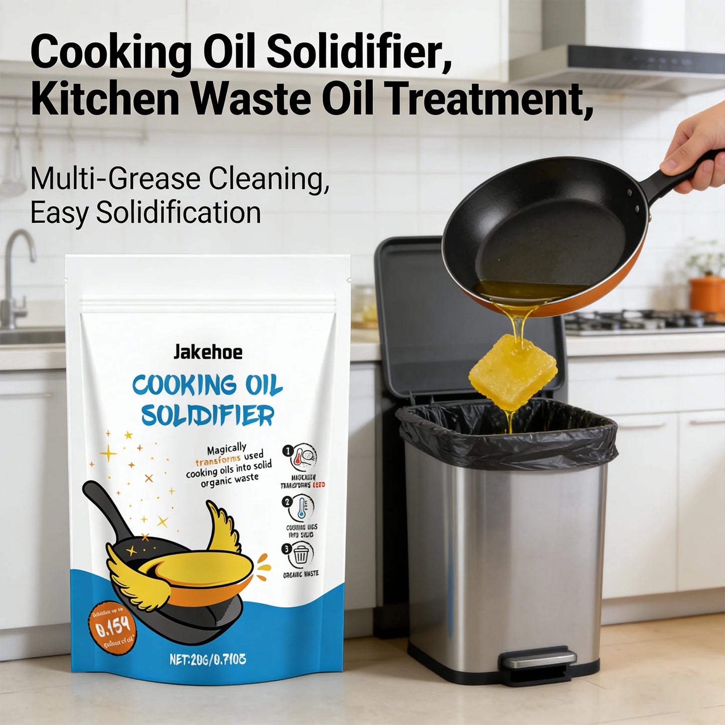Kitchen Waste Oil Solidification Powder Quickly Solidify Waste Oil