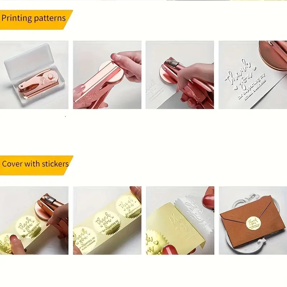 Embosser Stamp LOGO Customized Wedding Library Book Private Seals