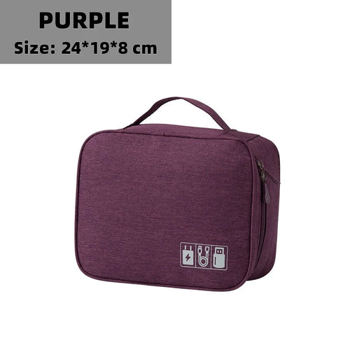 Cable Storage Bag Waterproof Digital Electronic Organizer Portable USB