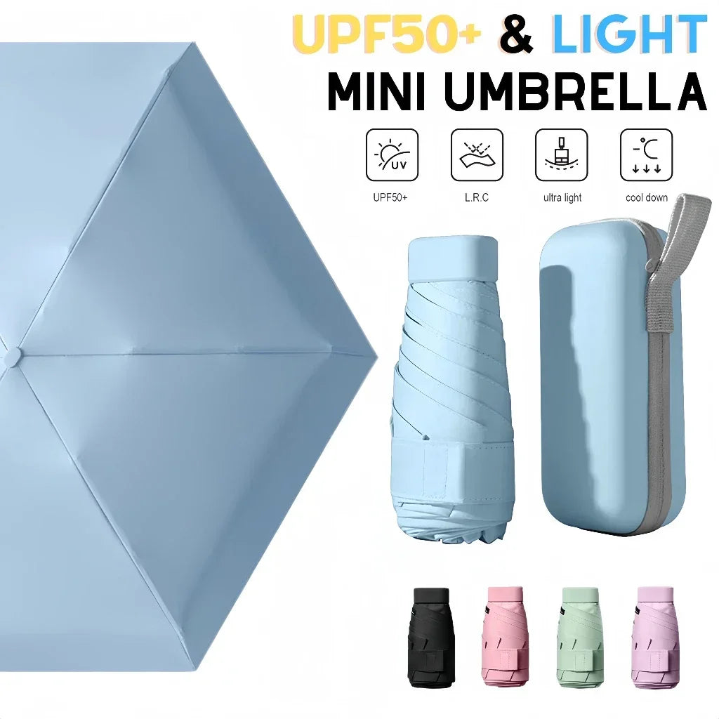 Mini Umbrella Capsule Umbrella Sunny and Rainy Dualuse Rainproof Sun