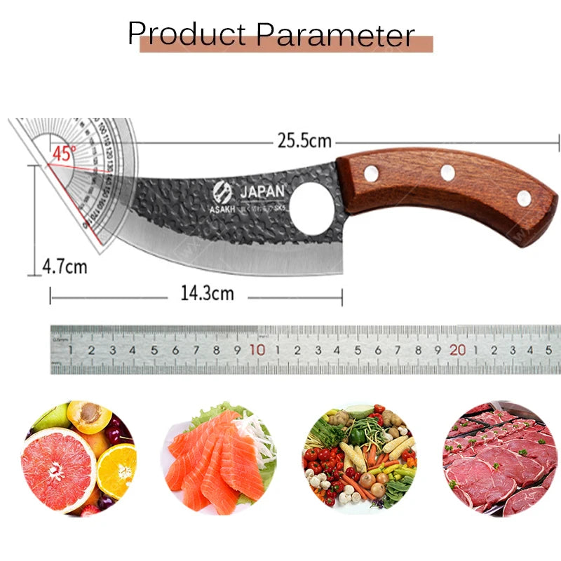 WXCOO Professional Kitchen Boning Knife Butcher Meat Cleaver