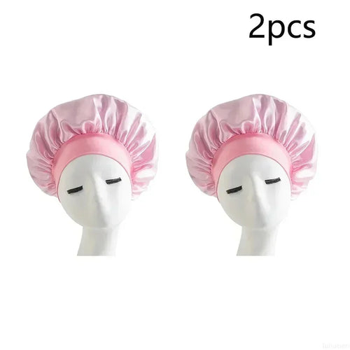 Bonnet Sleeping Cap Nightcap High Elastic Wide Brim Satin Night Hat