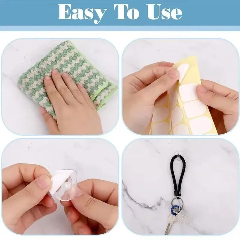 Transparent Mini Small Hooks Household Load-bearing Adhesive Hooks