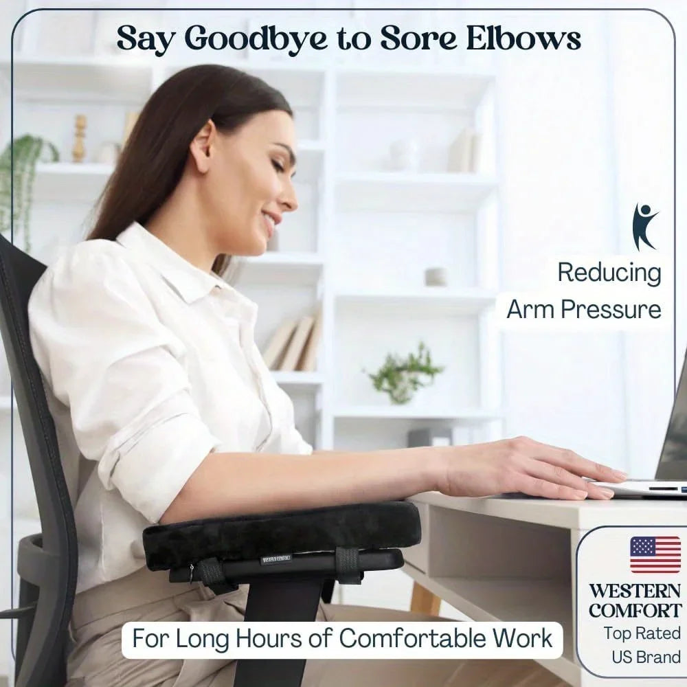 Memory Foam Armrest Pads for Office Chair Elbow Support Cushion for