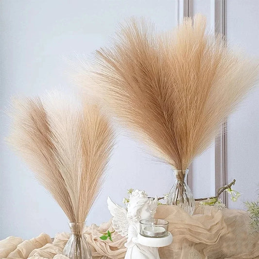 15Pc 55CM Artificial Pampas Grass Decor Bohemian Reed for DIY Floral