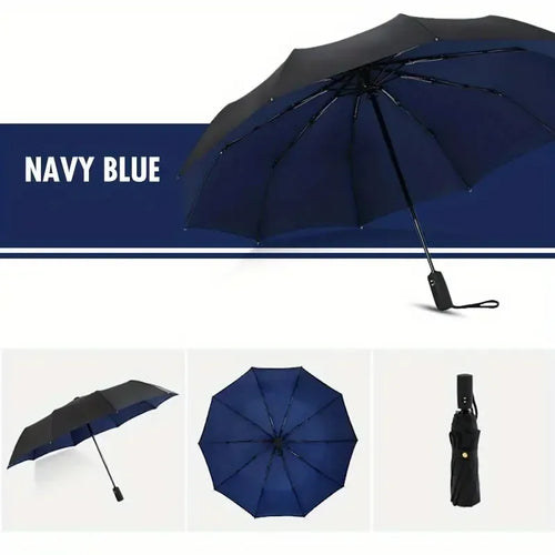 Automatic 10 Bones Sunny Umbrella, Windproof Sunny And Rainy Business