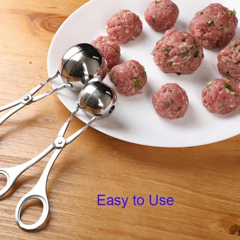 Meat Ball Maker Tool Stainless Steel Clip Round Rice Ball Shaper Spoon
