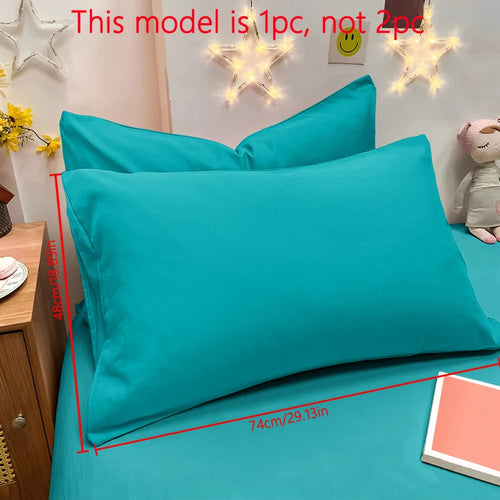 1 Piece Of Matte Solid Color Pillowcase, Bedroom Pocket Sealed Soft