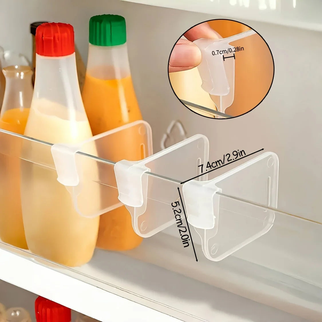 5 10 15 20PCS Sturdy Clear Refrigerator Organizer Dividers Adjustable