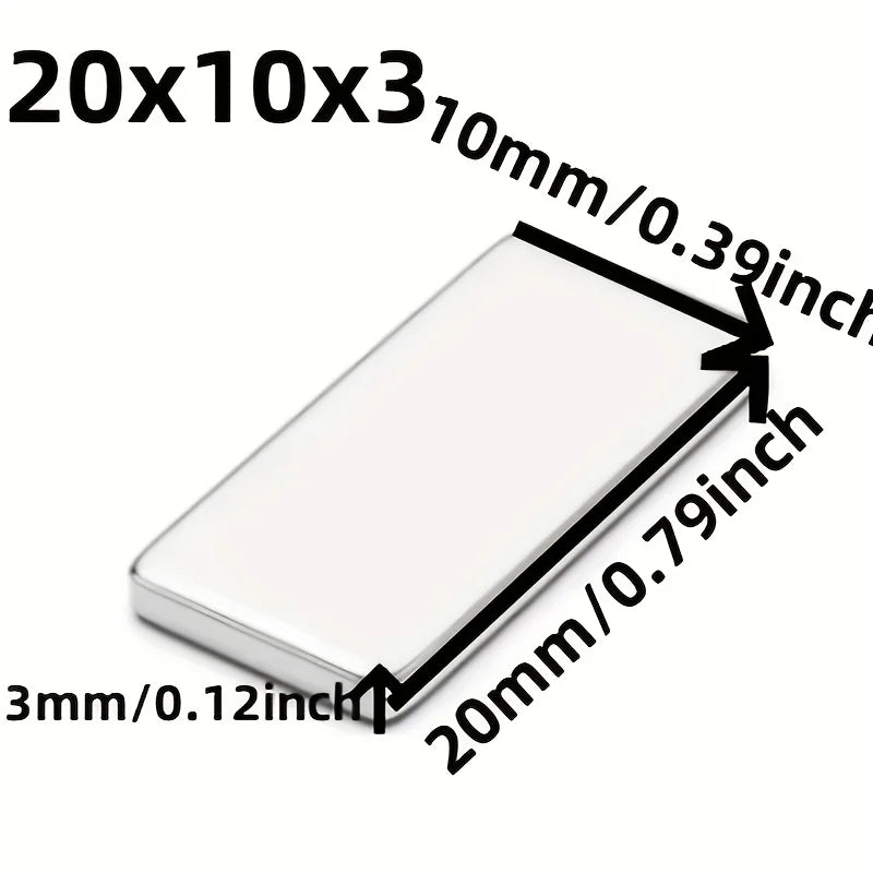 20/50pcs Magnets, 20x10x3mm, Rectangular Magnets for Industrial Use,
