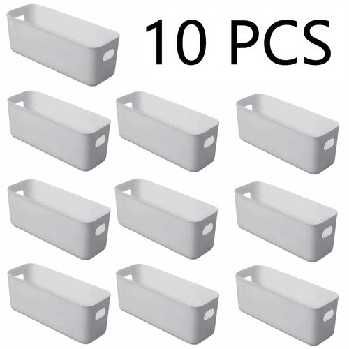10pcs multifunctional storage box durable large-capacity desktop