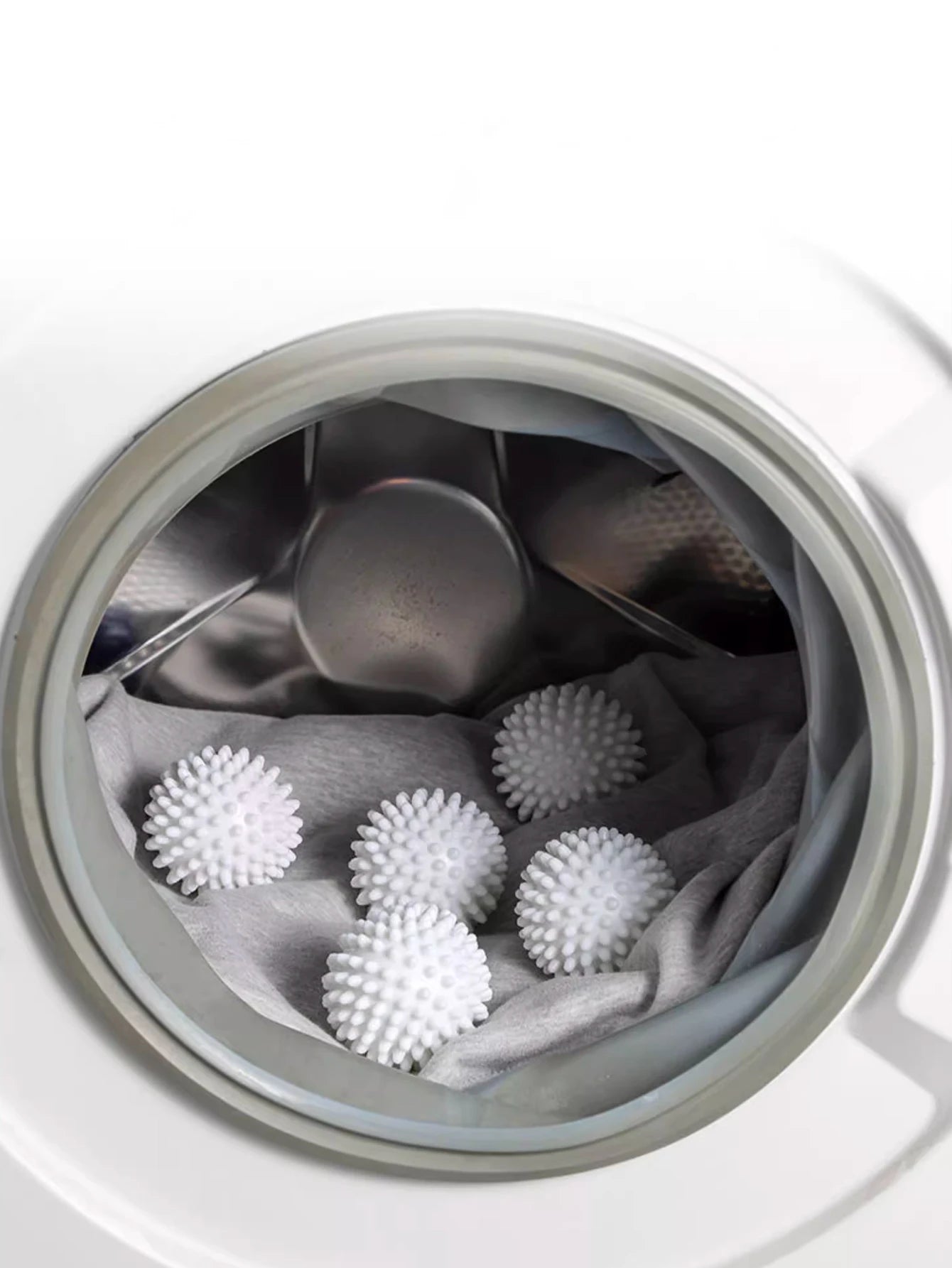 TPR Anti Winding Laundry Ball Circular Pure White Magic Cleaning Drum
