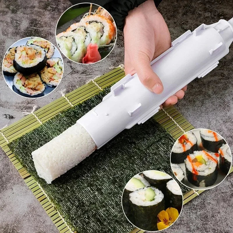 DIY Cylinder Sushi Making Machine Quick Sushi Bazooka Japanese Rolled