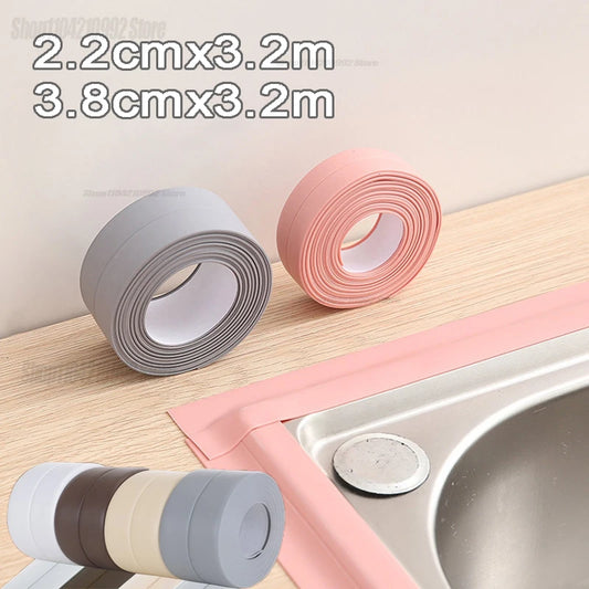 1pc Bathroom Waterproof Wall Stickers Sealing Tapes PVC Adhesive